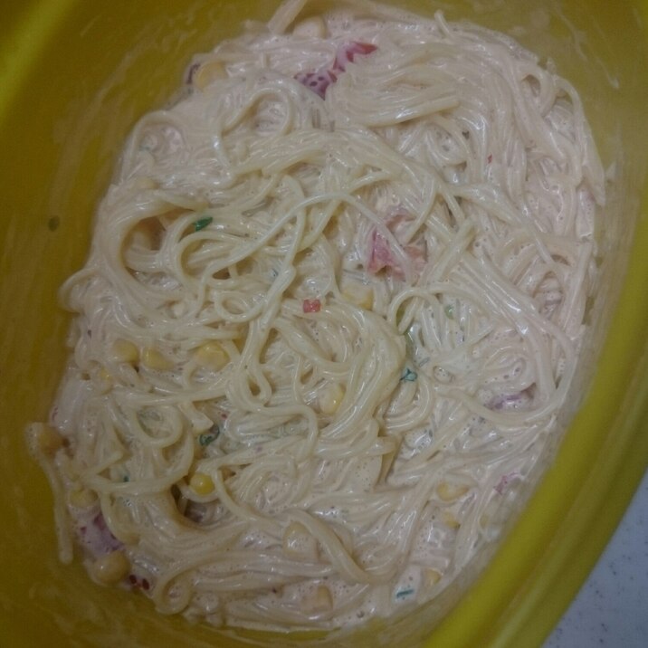 ヘルシー明太子サラダパスタ